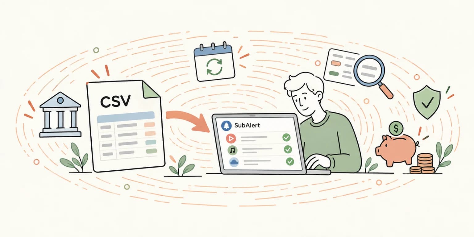 Import Your Subscriptions from a Bank CSV Export